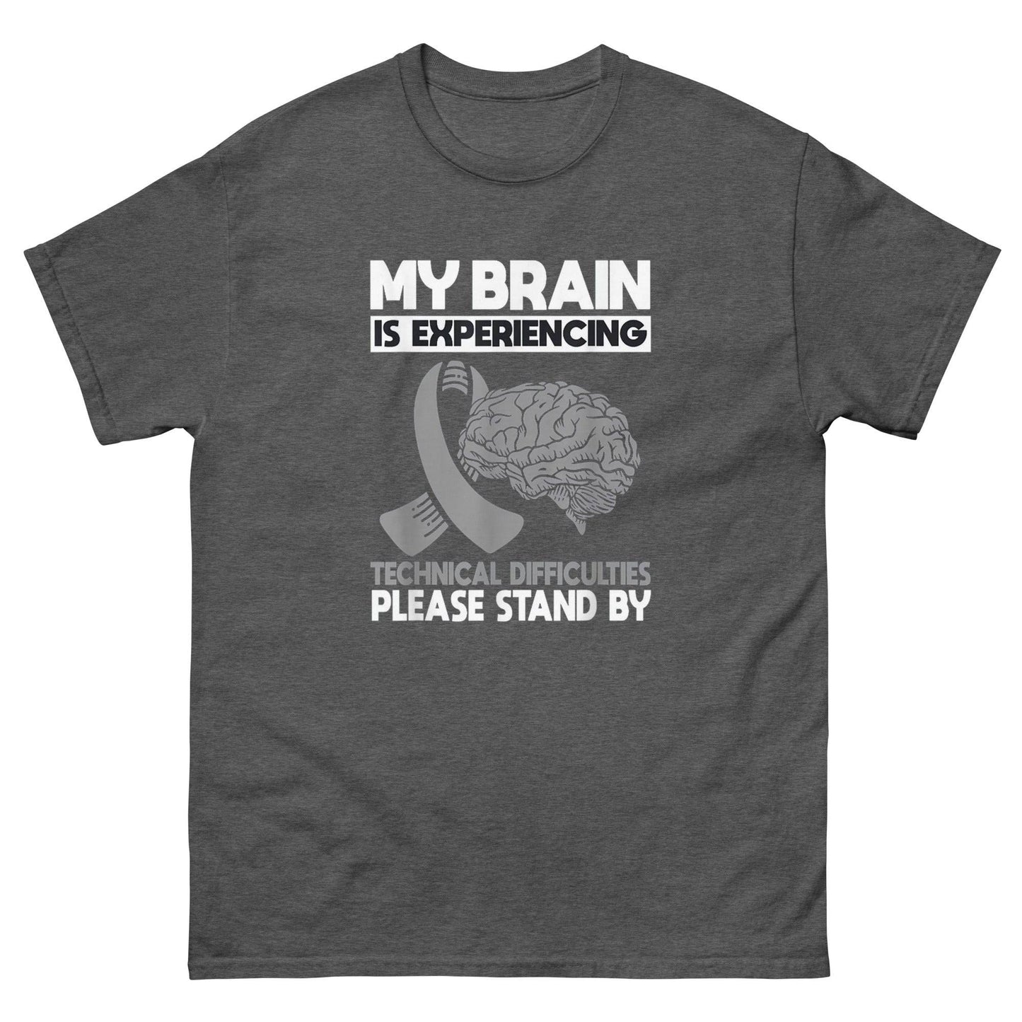 Brain Cancer Awareness Technical Difficulties Classic Tee - JohnVsGBMDark HeatherS