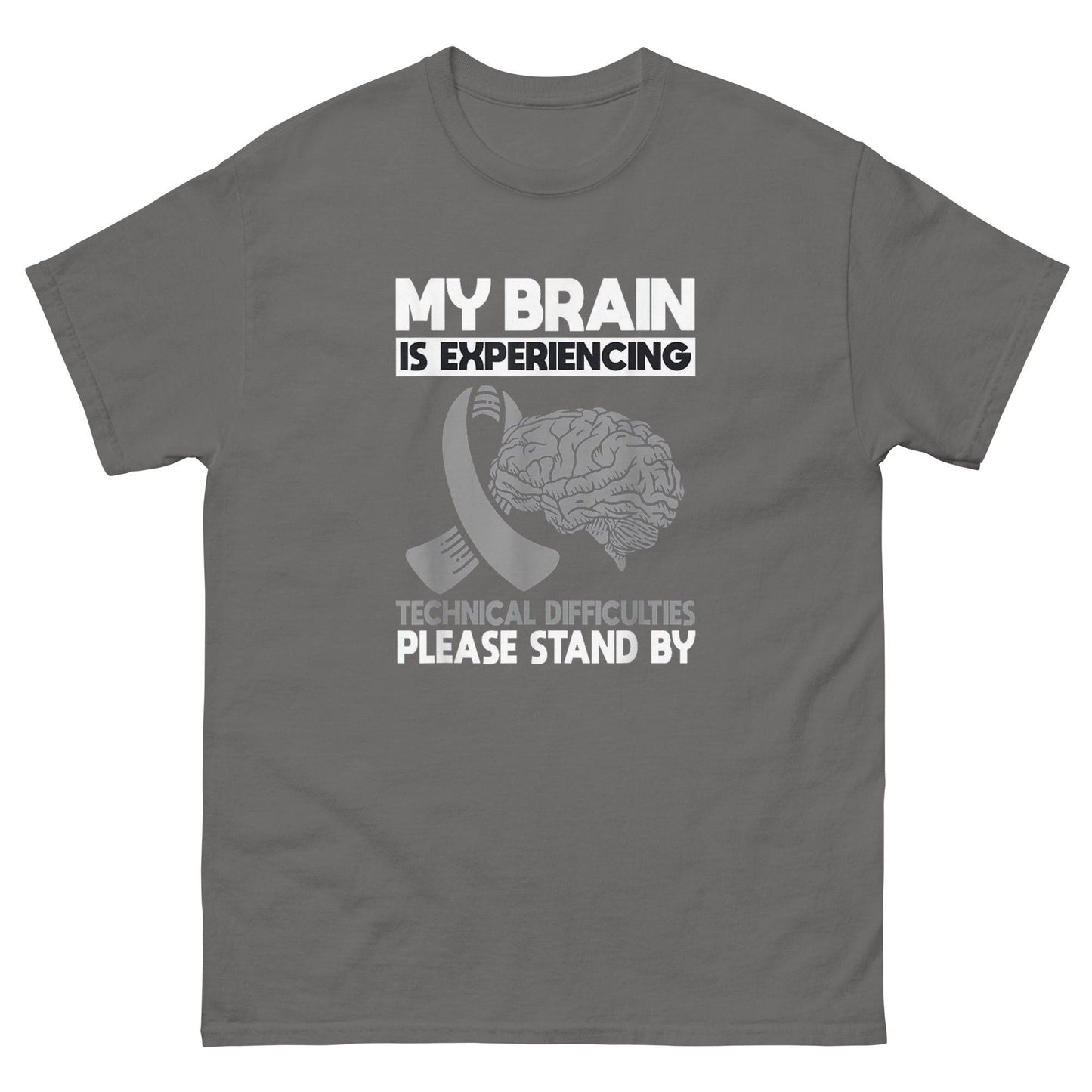 Brain Cancer Awareness Technical Difficulties Classic Tee - JohnVsGBMCharcoalS