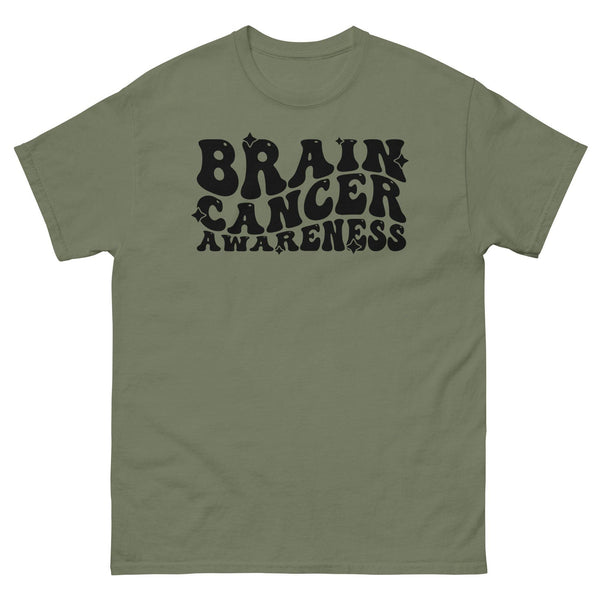 Brain Cancer Awareness Tee - JohnVsGBMMilitary GreenS