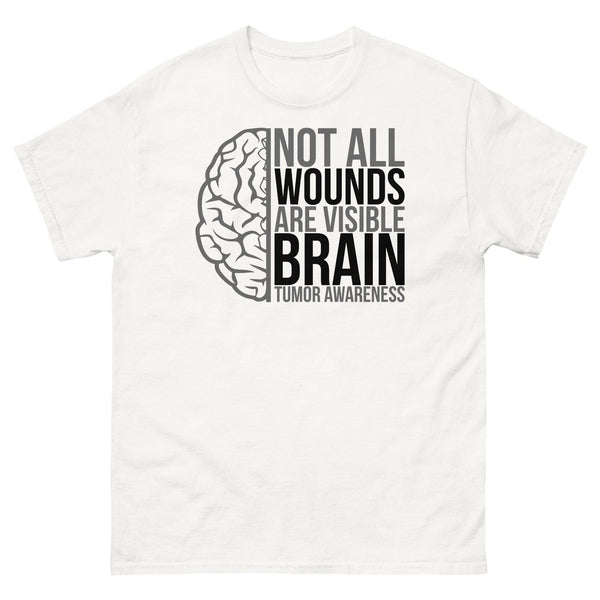 Brain Cancer Awareness Wounds Classic Tee - JohnVsGBMWhiteS