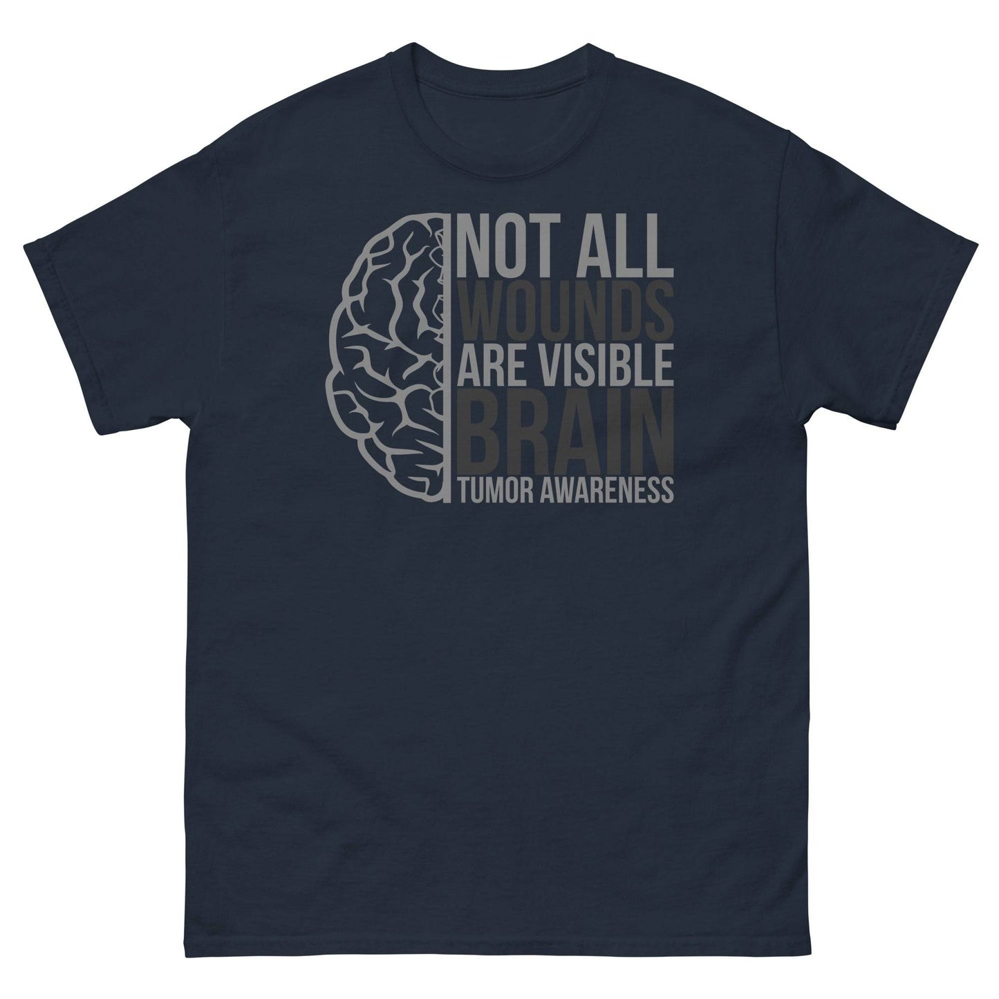 Brain Cancer Awareness Wounds Classic Tee - JohnVsGBMNavyS