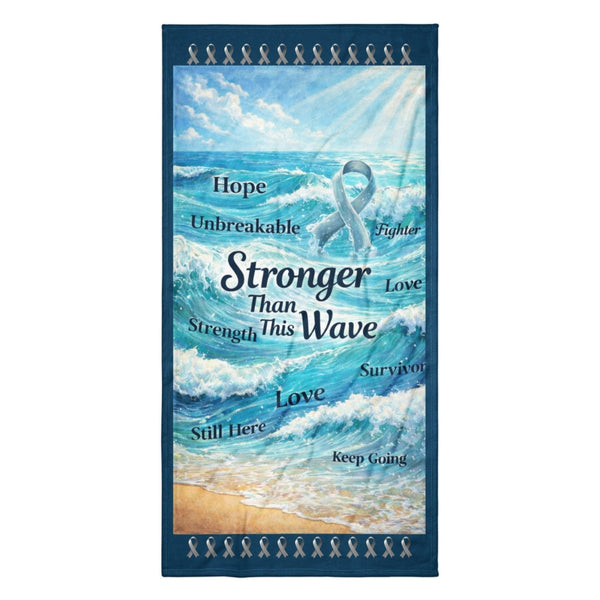 Brain Cancer Beach Towel - JohnVsGBM36″×72″