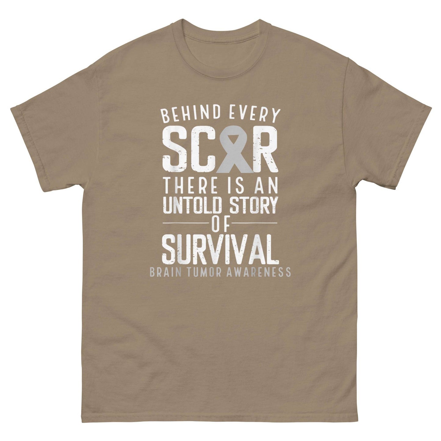 Brain Cancer Behind Every Scar Tee - JohnVsGBMBrown SavanaS