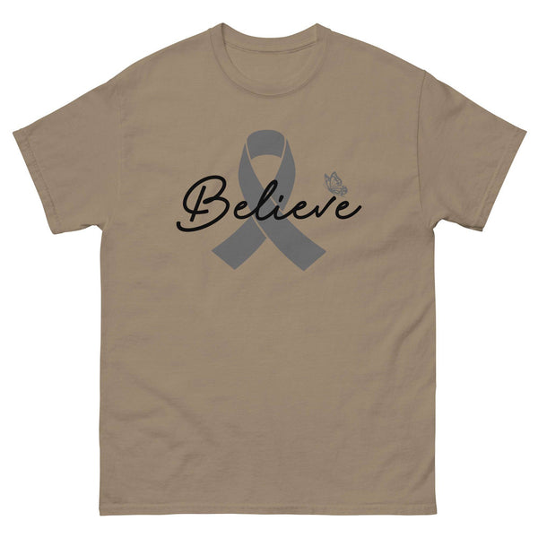 Brain Cancer Believe Tee - JohnVsGBMBrown SavanaS