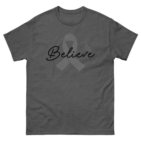 Brain Cancer Believe Tee - JohnVsGBMDark HeatherS