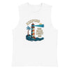 Brain Cancer Blue Light "Light House" Muscle Shirt - JohnVsGBMWhiteS