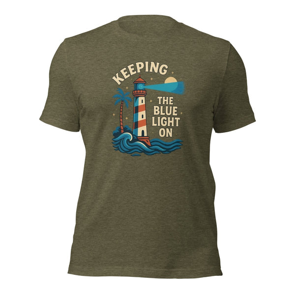 Brain Cancer Blue Light "Light House" Tee - JohnVsGBMHeather OliveXS