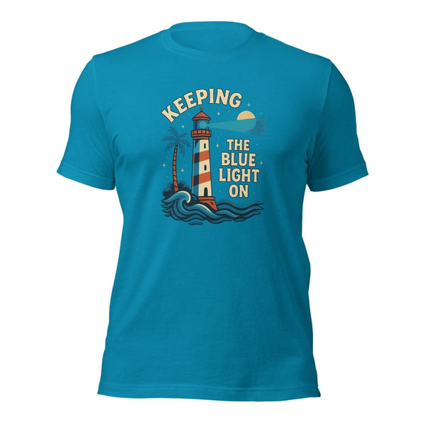 Brain Cancer Blue Light "Light House" Tee - JohnVsGBMAquaS