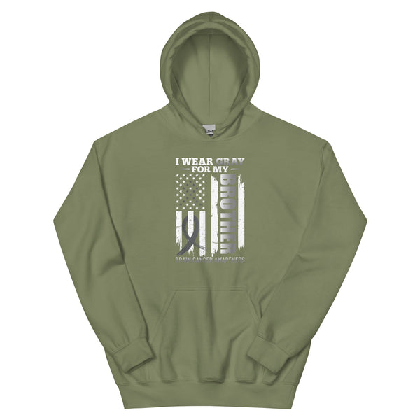 Brain Cancer Brother Hoodie - JohnVsGBMMilitary GreenS