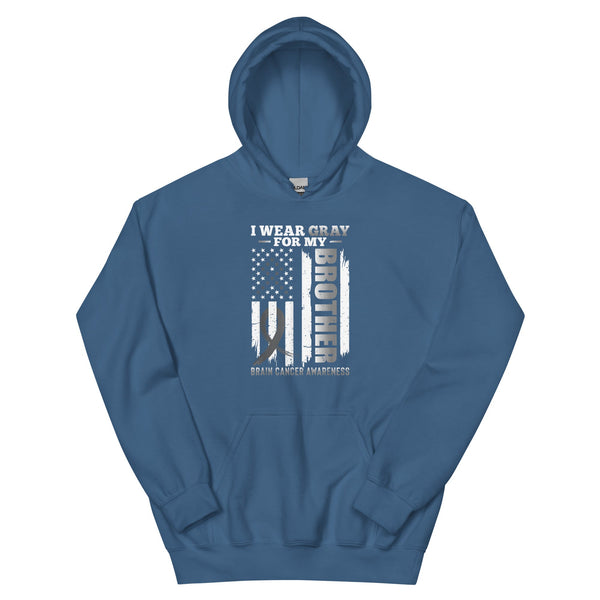 Brain Cancer Brother Hoodie - JohnVsGBMIndigo BlueS