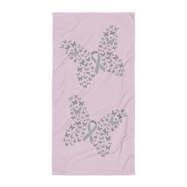 Brain Cancer Butterfly Beach Towel - JohnVsGBM30″×60″