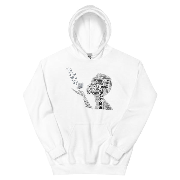 Brain Cancer Butterfly Hoodie - JohnVsGBMWhiteS