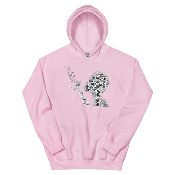 Brain Cancer Butterfly Hoodie - JohnVsGBMLight PinkS