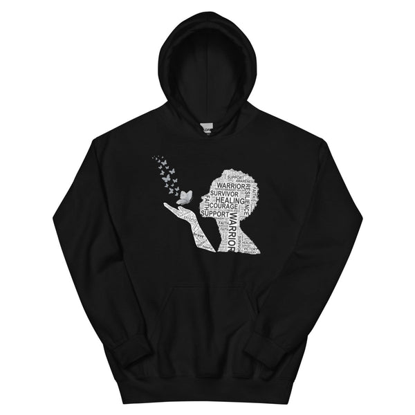 Brain Cancer Butterfly Hoodie - JohnVsGBMBlackS