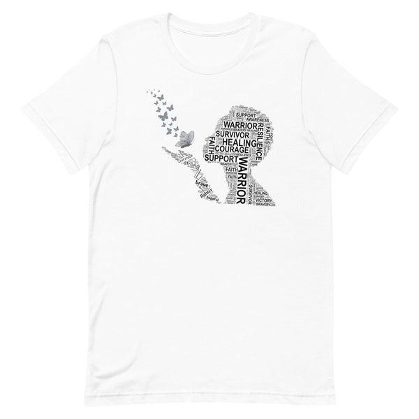 Brain Cancer Butterfly Tee - JohnVsGBMWhiteXS