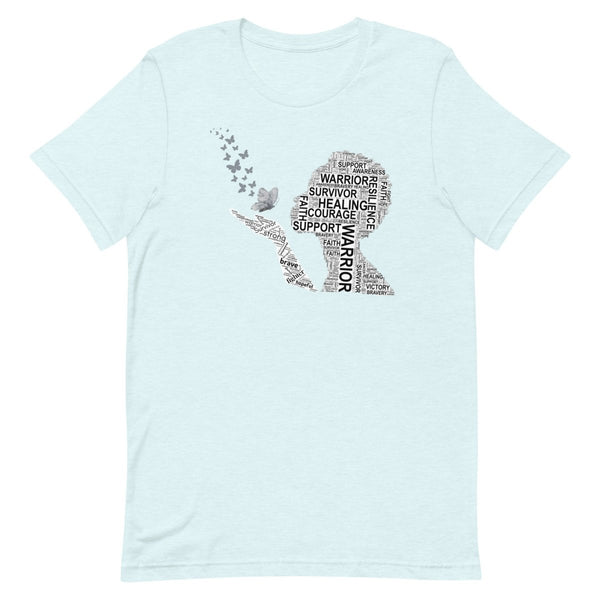 Brain Cancer Butterfly Tee - JohnVsGBMHeather Ice BlueXS