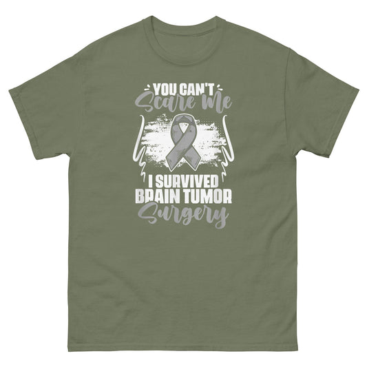 Brain Cancer Can't Scare Me Tee - JohnVsGBMMilitary GreenS