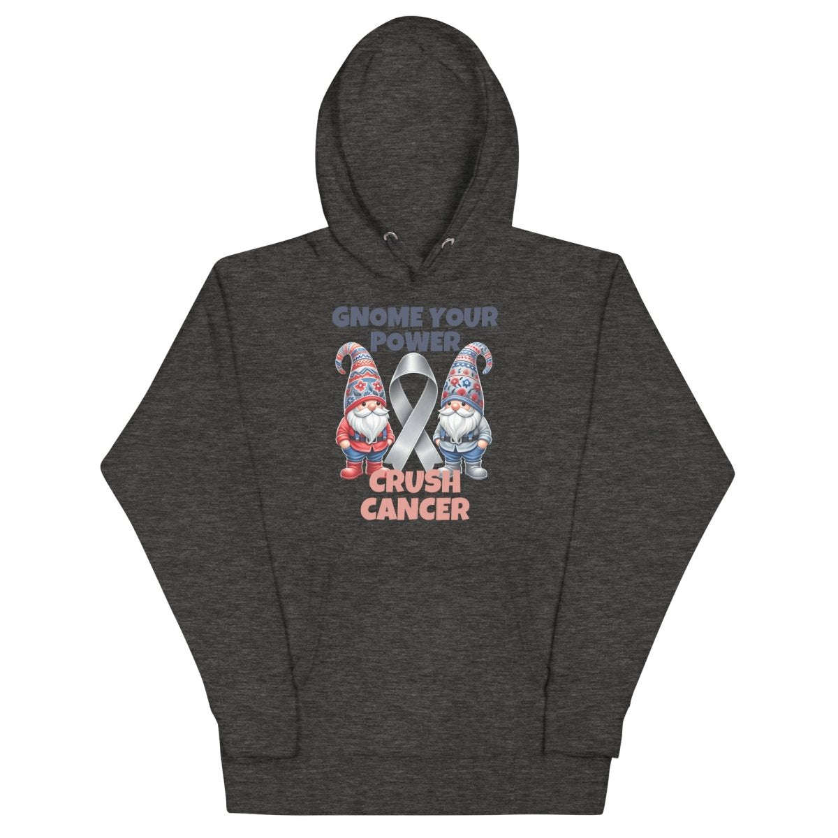 Brain Cancer Crush Gnome Hoodie - JohnVsGBMCharcoal HeatherS