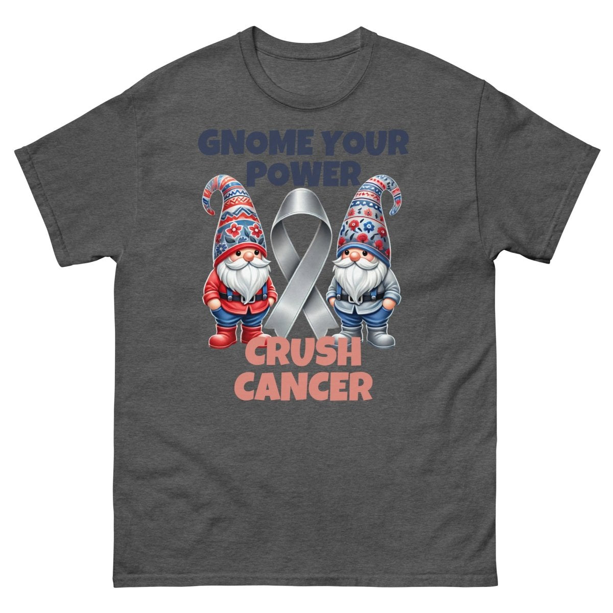 Brain Cancer Crush Gnome Tee - JohnVsGBMDark HeatherS