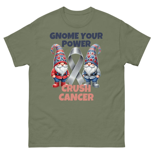 Brain Cancer Crush Gnome Tee - JohnVsGBMMilitary GreenS