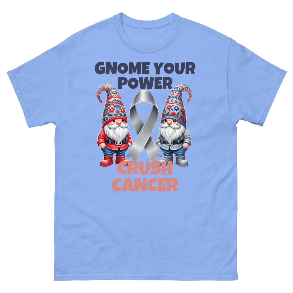 Brain Cancer Crush Gnome Tee - JohnVsGBMCarolina BlueS