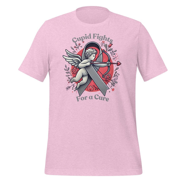 Brain Cancer Cupid Love Tee - JohnVsGBMHeather Prism LilacS