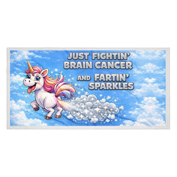 Brain Cancer Fartin Beach Towel - JohnVsGBM36″×72″