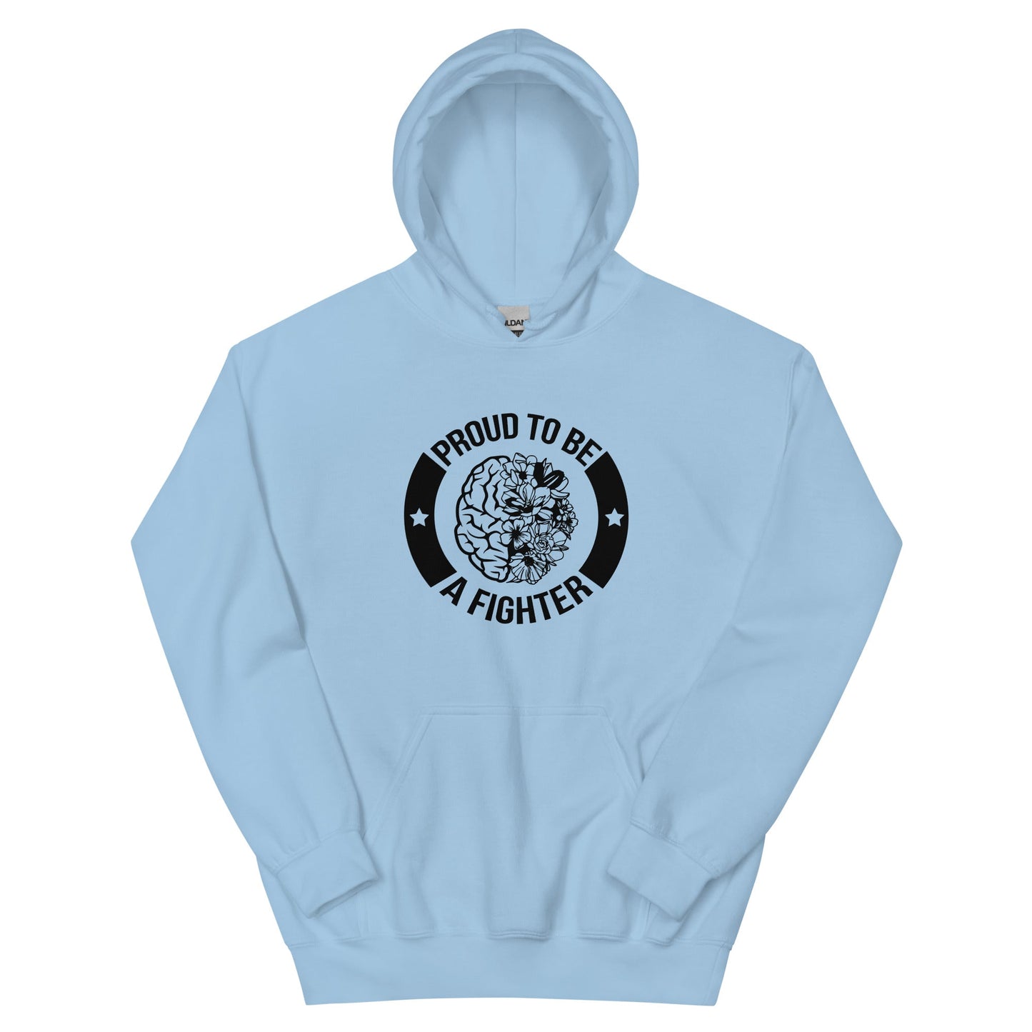 Brain Cancer Fighter Hoodie - JohnVsGBMLight BlueS