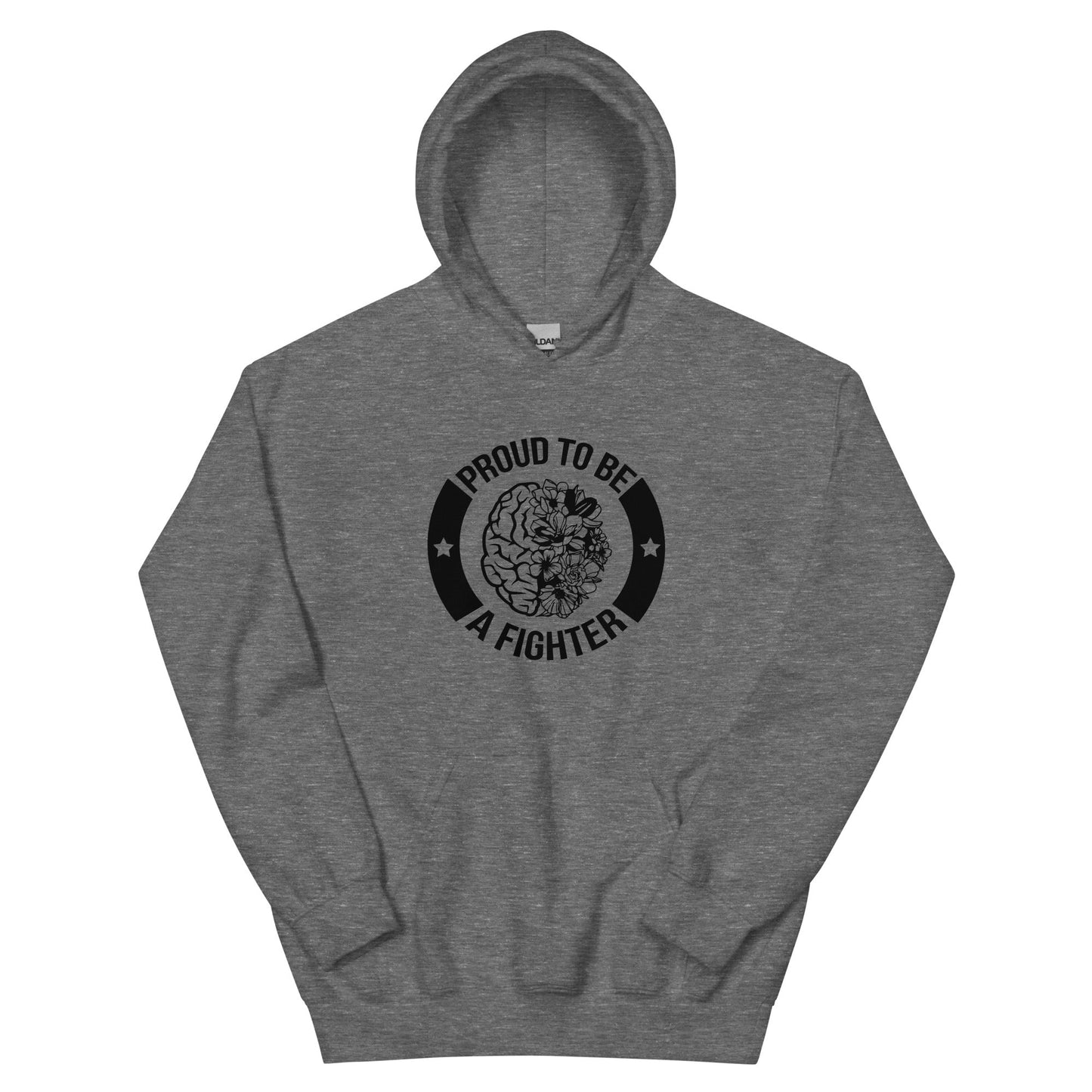 Brain Cancer Fighter Hoodie - JohnVsGBMGraphite HeatherS