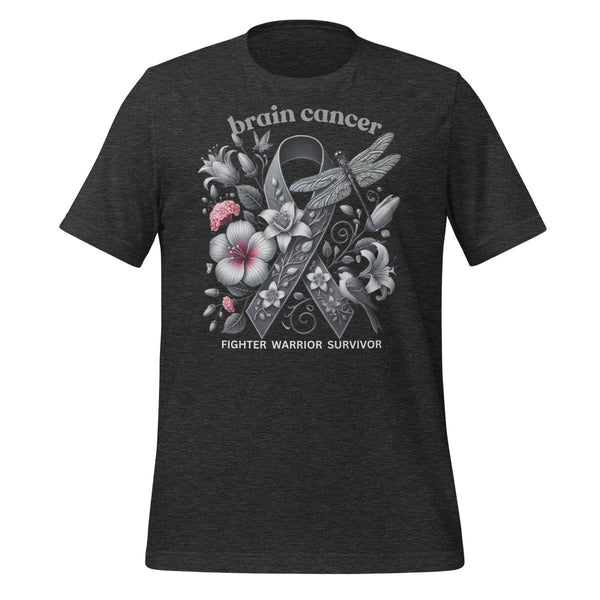 Brain Cancer FIghter Spring Tee - JohnVsGBMDark Grey HeatherS