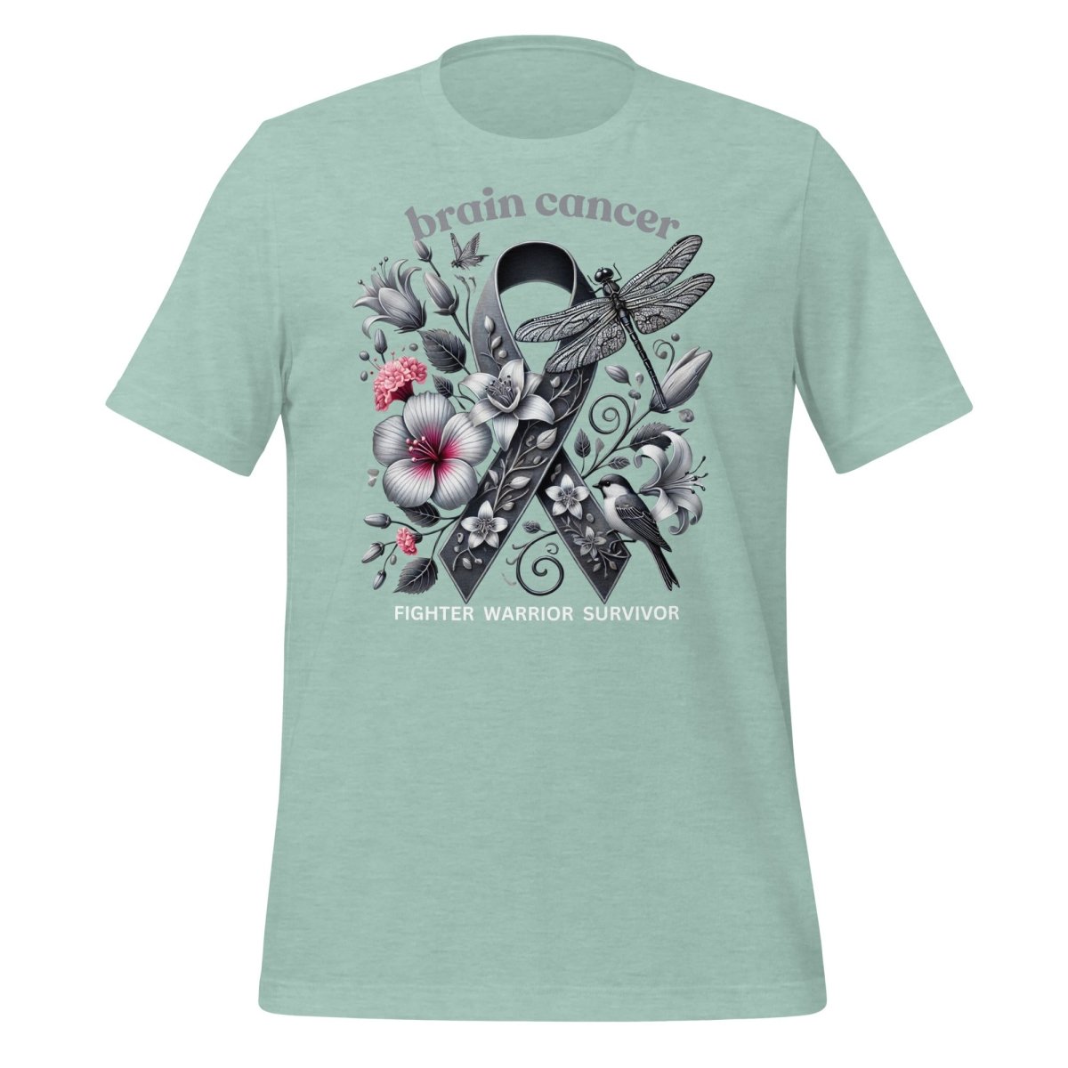 Brain Cancer FIghter Spring Tee - JohnVsGBMHeather Prism Dusty BlueS