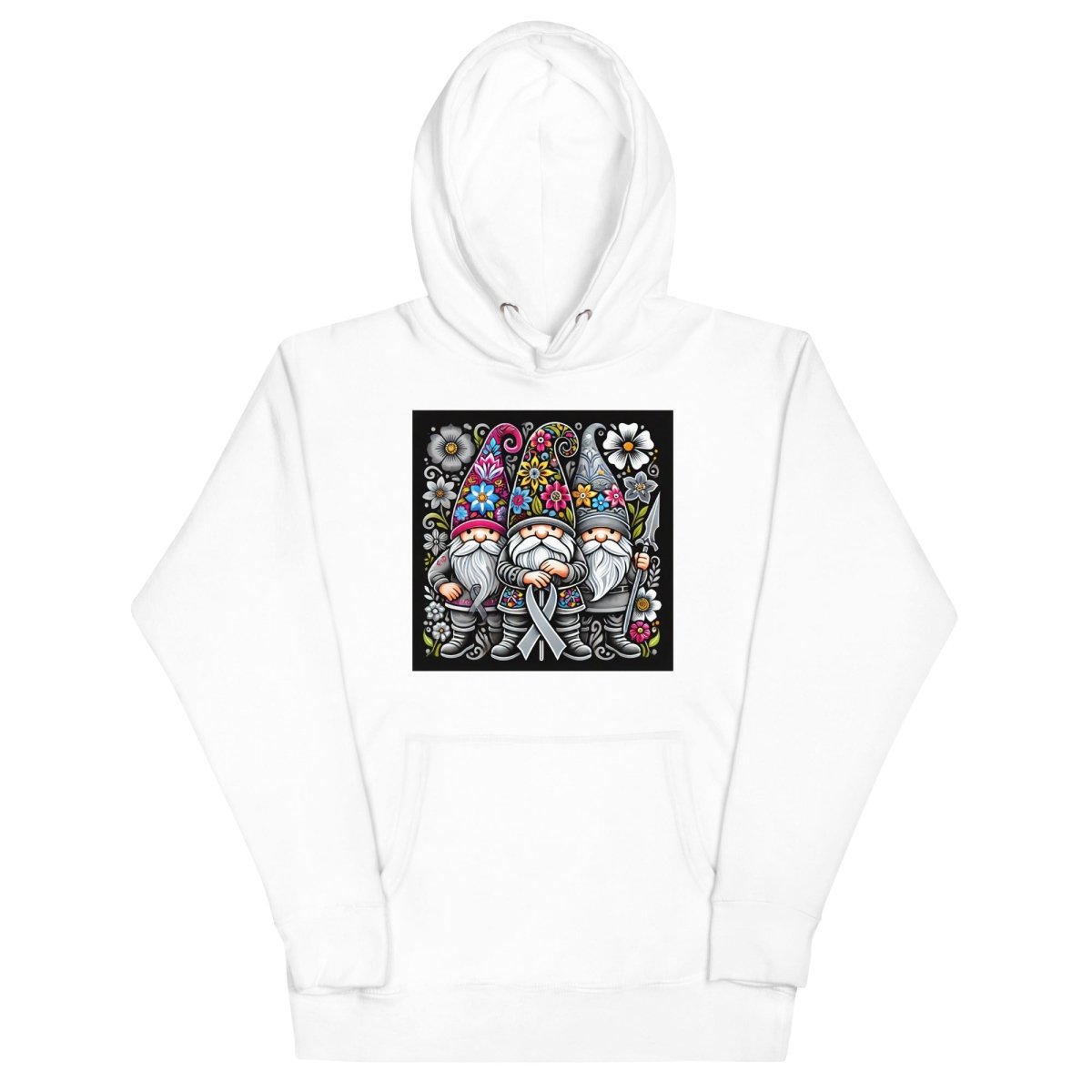 Brain Cancer Floral Hoodie - JohnVsGBMWhiteS