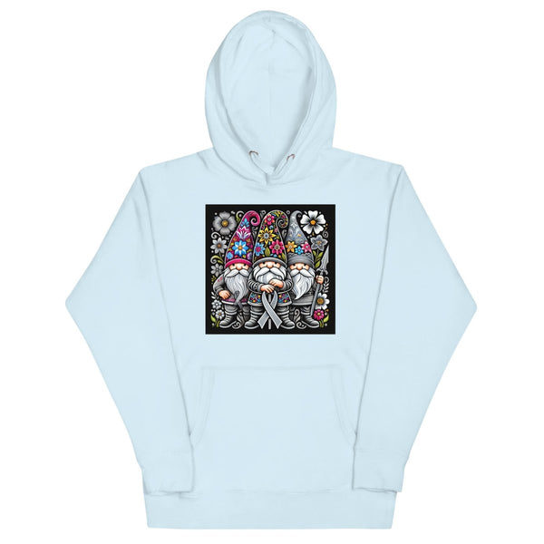 Brain Cancer Floral Hoodie - JohnVsGBMSky BlueS