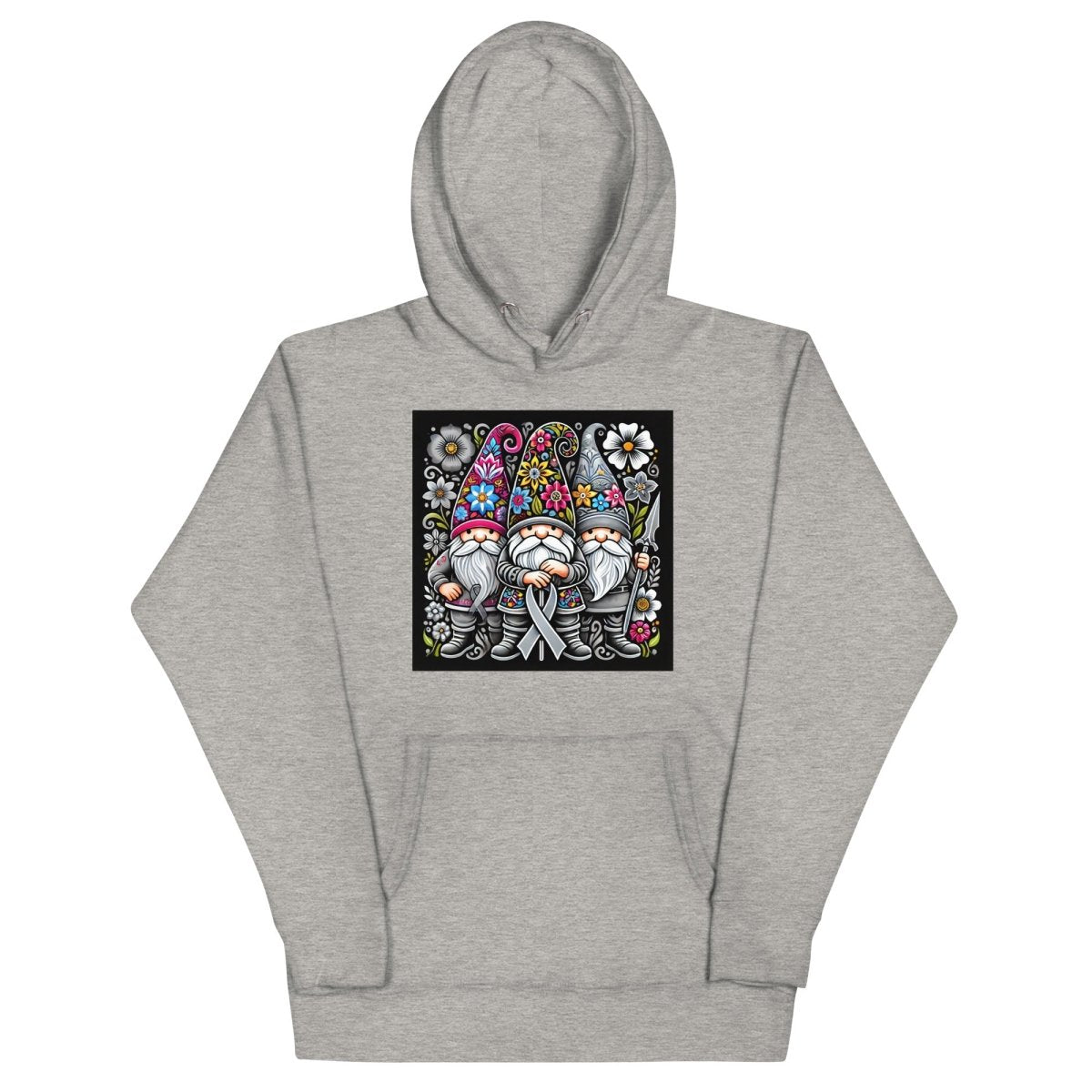 Brain Cancer Floral Hoodie - JohnVsGBMCarbon GreyS