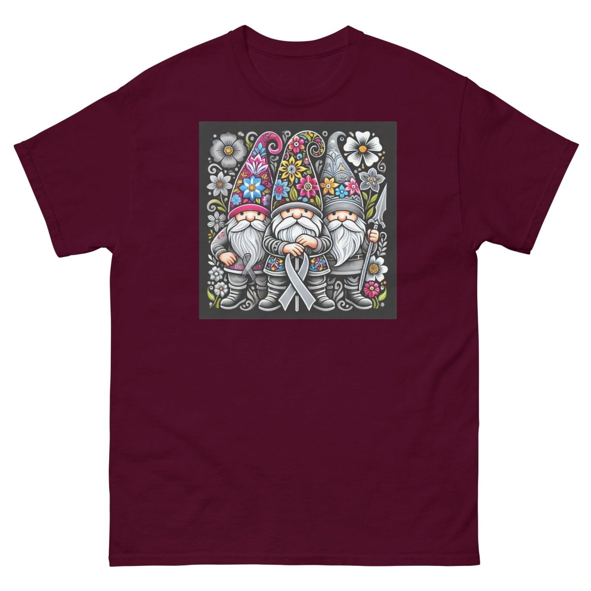 Brain Cancer Floral Tee - JohnVsGBMMaroonS