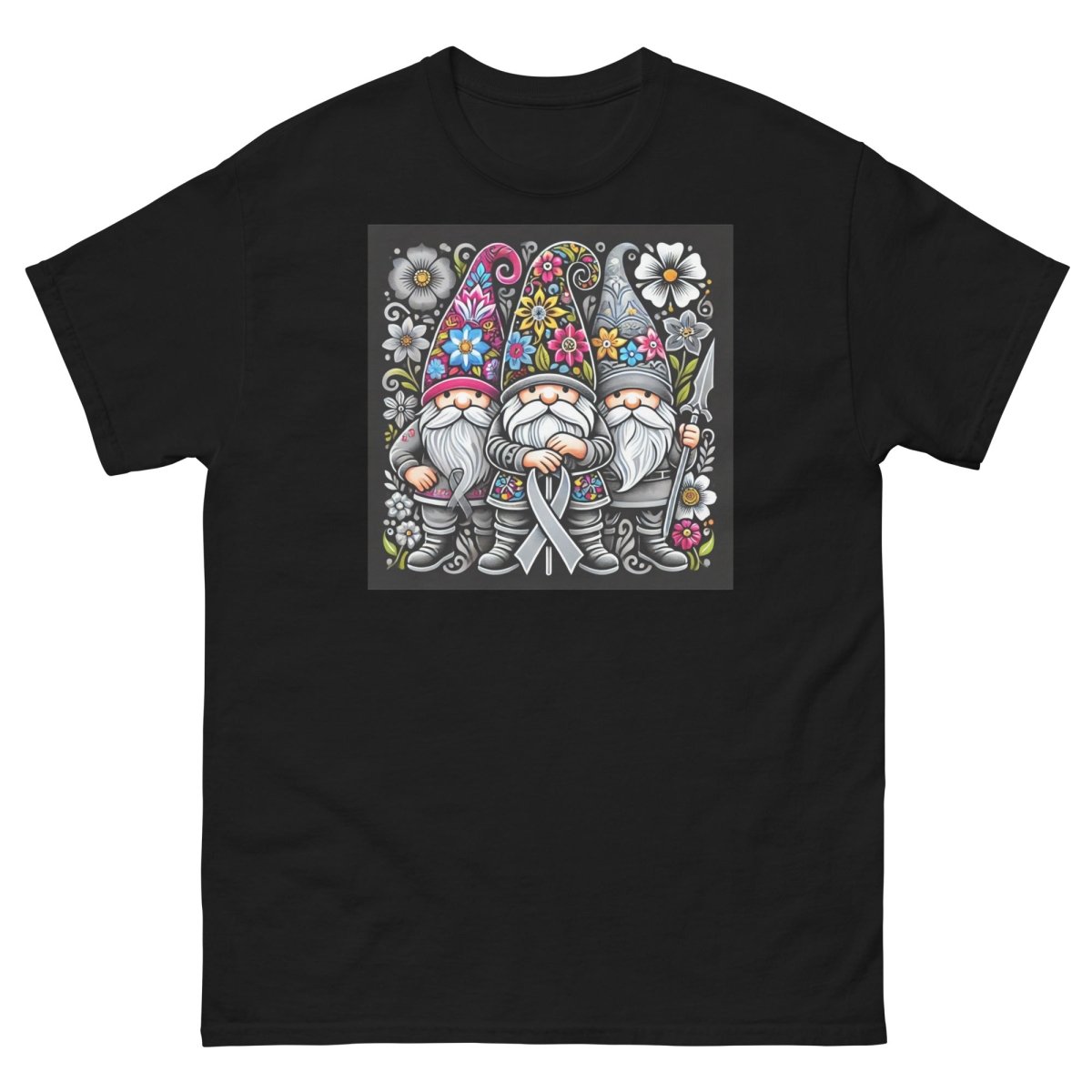 Brain Cancer Floral Tee - JohnVsGBMBlackS