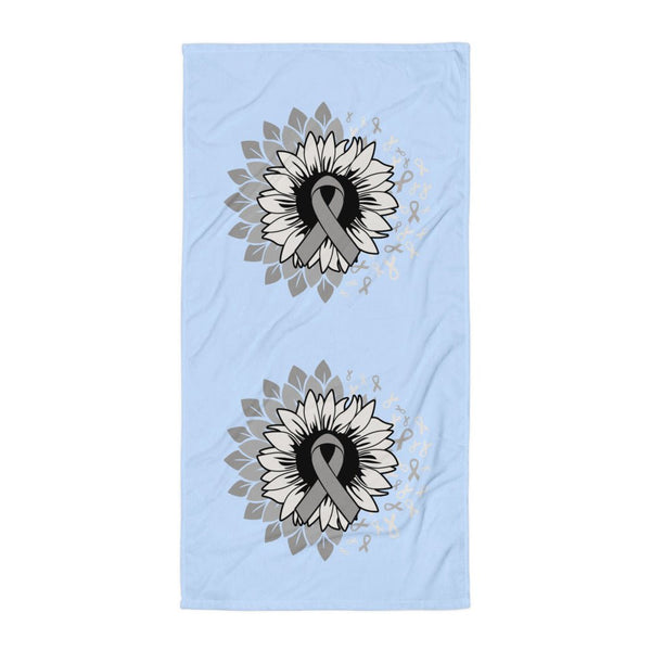 Brain Cancer Flower Beach Towel - JohnVsGBM30″×60″