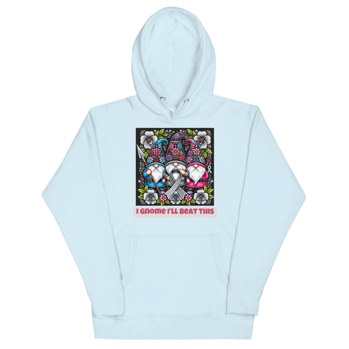 Brain Cancer Gnome Beat This Hoodie - JohnVsGBMSky BlueS