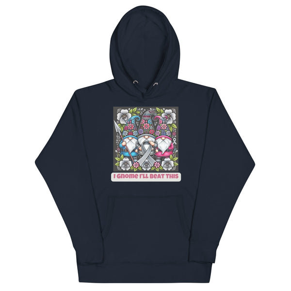 Brain Cancer Gnome Beat This Hoodie - JohnVsGBMNavy BlazerS