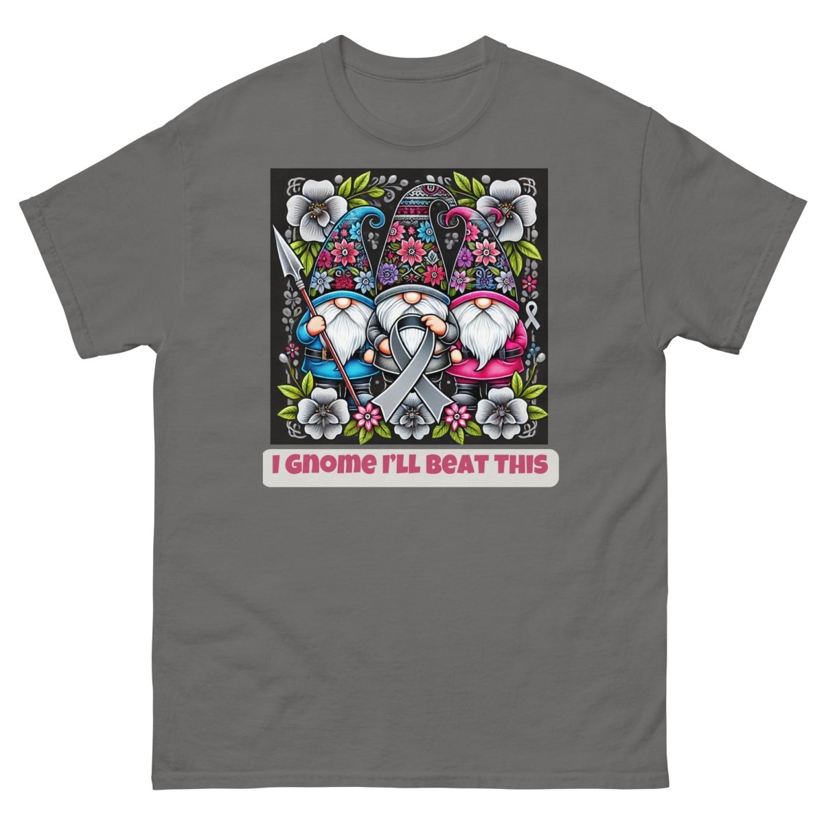 Brain Cancer Gnome Beat This Tee - JohnVsGBMCharcoalS