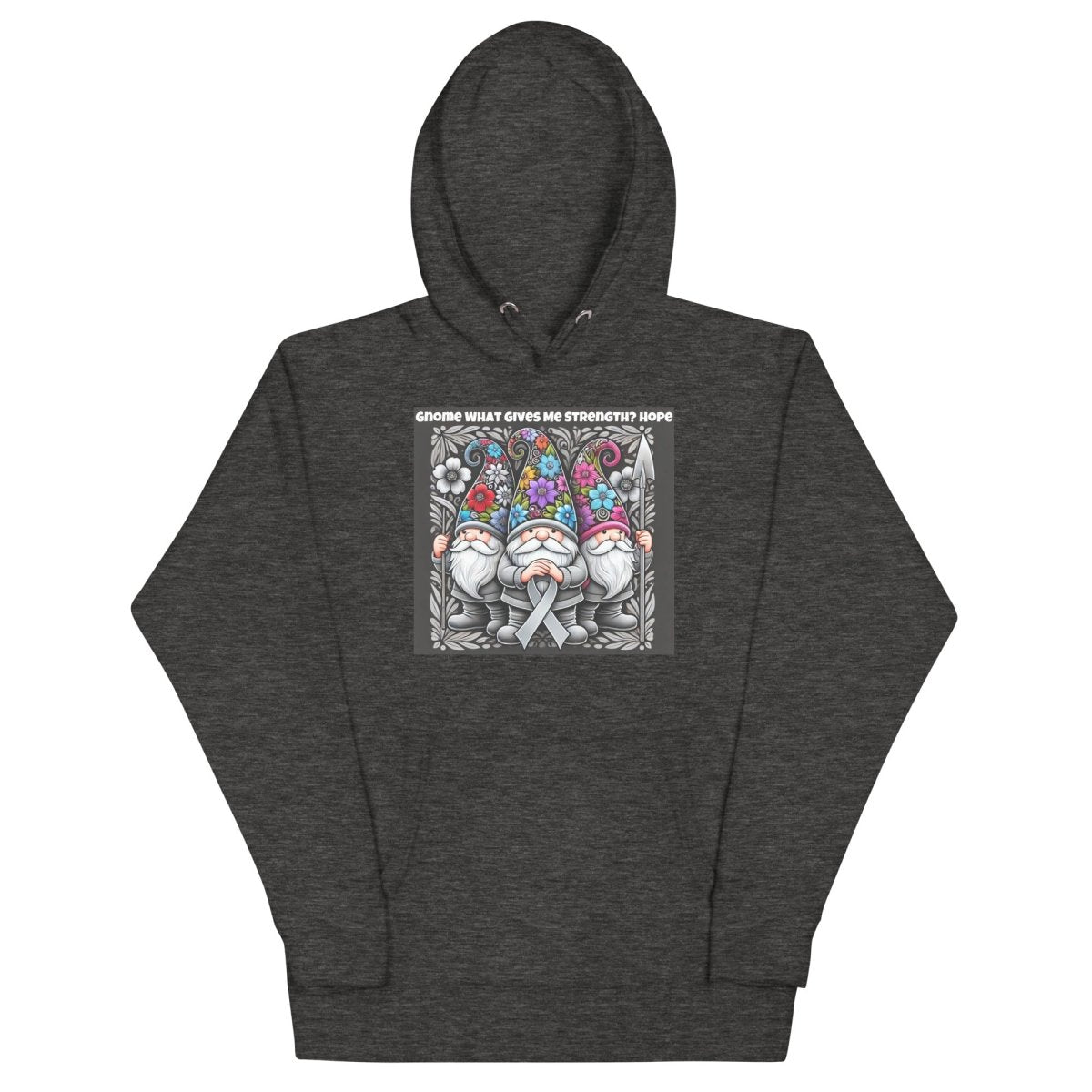 Brain Cancer Gnome Hope Hoodie - JohnVsGBMCharcoal HeatherS