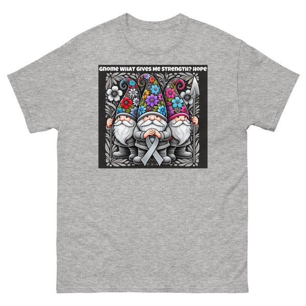 Brain Cancer Gnome Hope Tee - JohnVsGBMSport GreyS