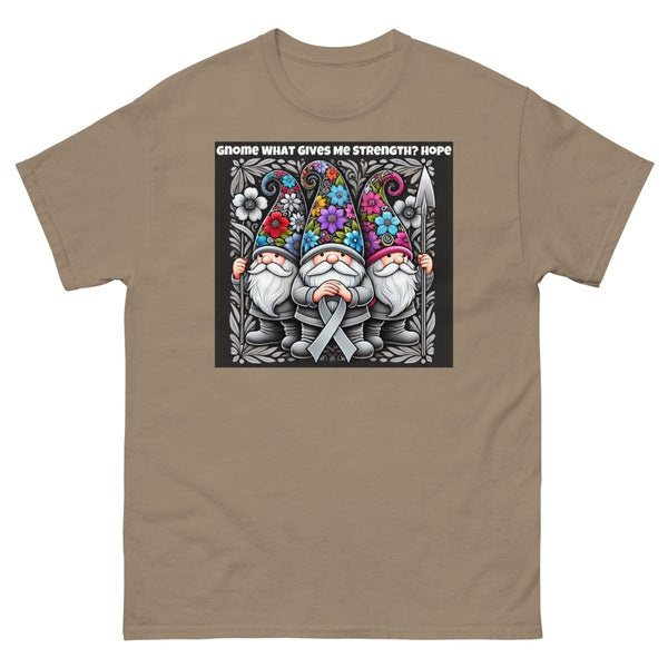 Brain Cancer Gnome Hope Tee - JohnVsGBMBrown SavanaS