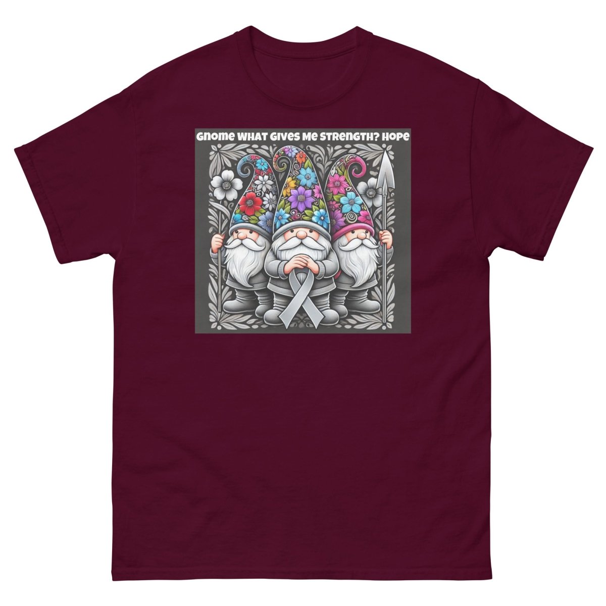 Brain Cancer Gnome Hope Tee - JohnVsGBMMaroonS