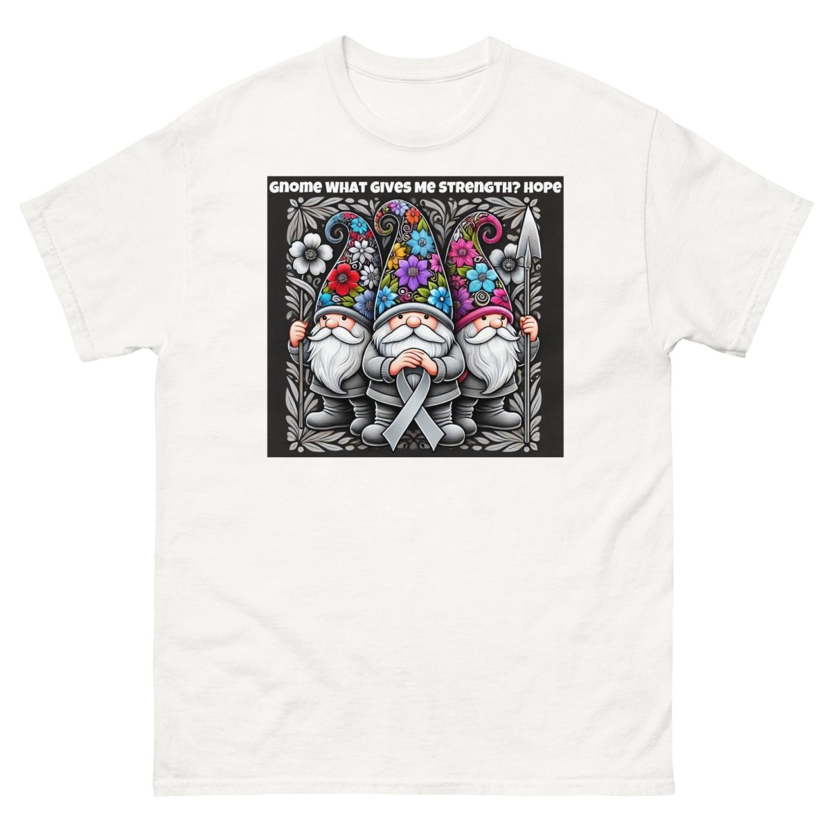 Brain Cancer Gnome Hope Tee - JohnVsGBMWhiteS