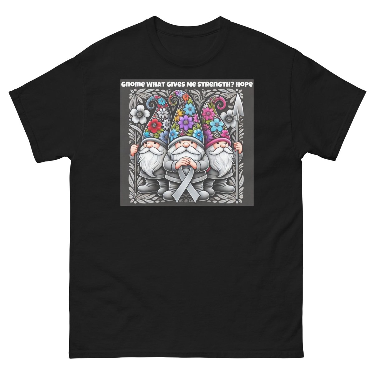 Brain Cancer Gnome Hope Tee - JohnVsGBMBlackS