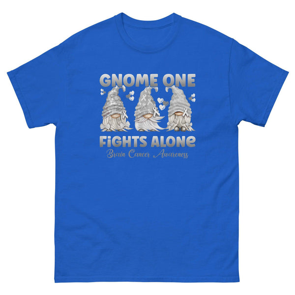 Brain Cancer Gnome One Fights Alone Tee - JohnVsGBMRoyalS