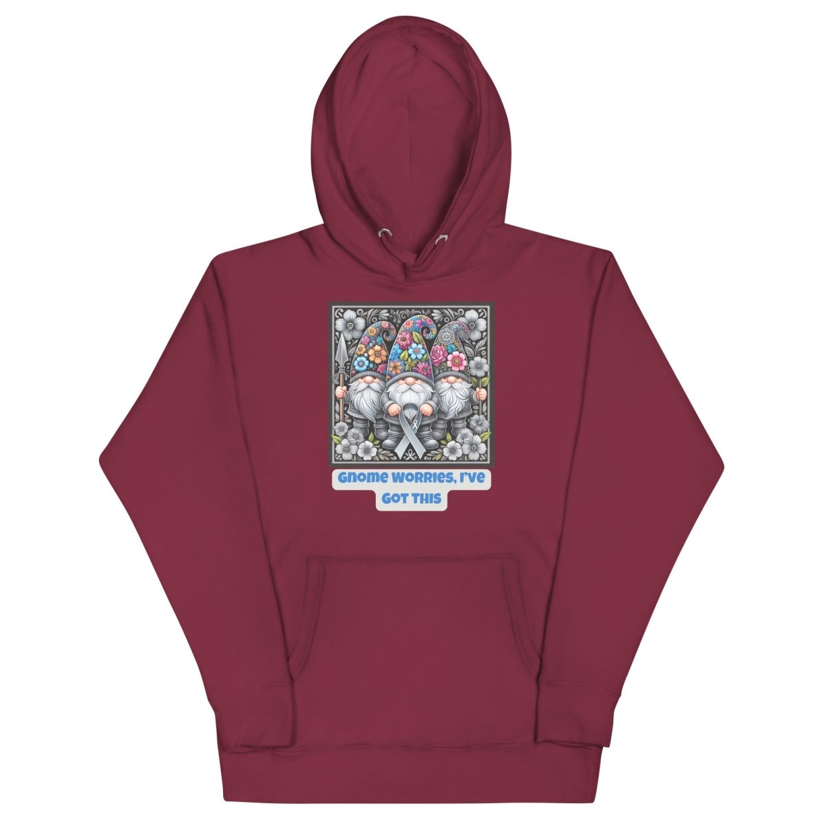 Brain Cancer Gnome Worries Hoodie - JohnVsGBMMaroonS