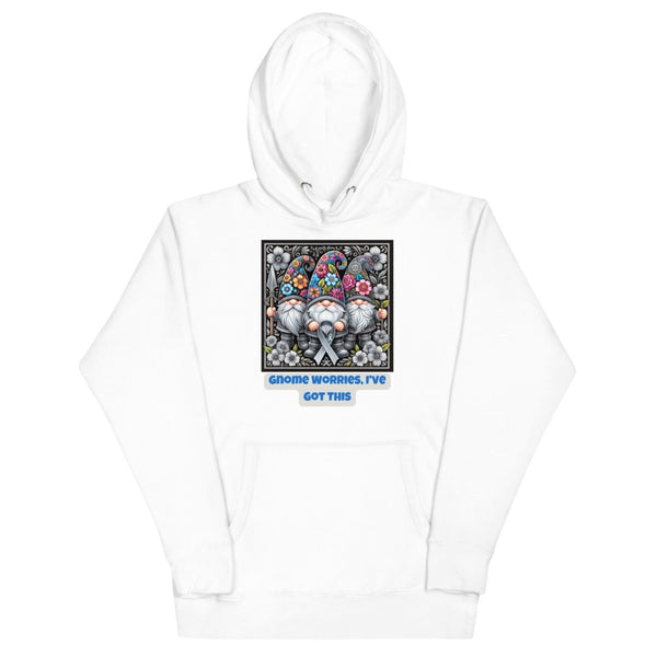 Brain Cancer Gnome Worries Hoodie - JohnVsGBMWhiteS