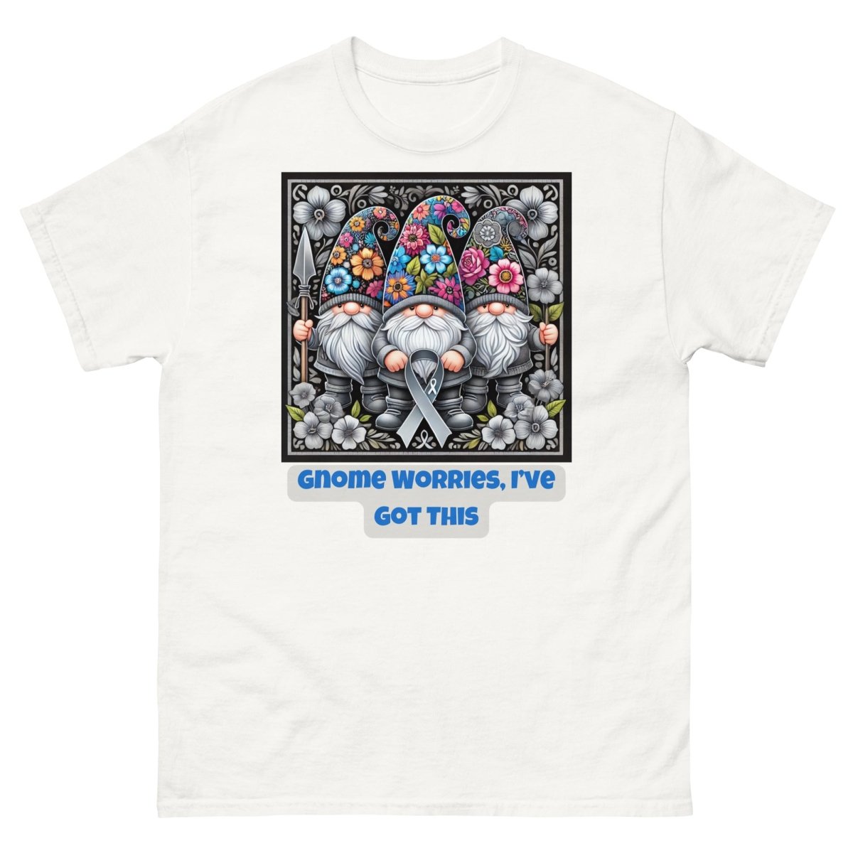 Brain Cancer Gnome Worries Tee - JohnVsGBMWhiteS